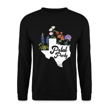 Wildflower Fields Wildflowers Bluebonnet - Unisex Sweatshirt - black - Front - Alina (178cm) & Michal (187cm)