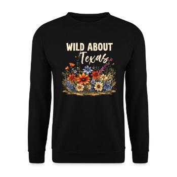 Wildflower Fields Wildflowers Bluebonnet - Unisex Sweatshirt - black - Front - Alina (178cm) & Michal (187cm)