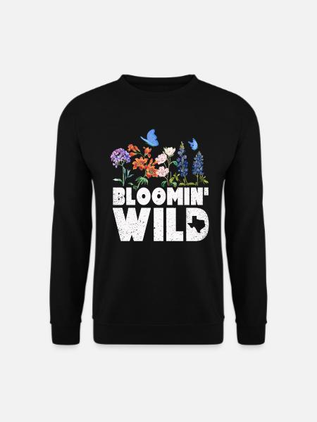 Wildflower Fields Wildflowers Bluebonnet - Unisex Sweatshirt - black