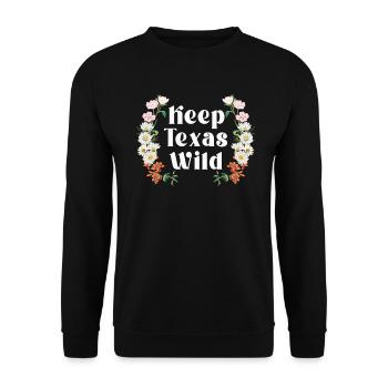 Wildflower Fields Wildflowers Bluebonnet - Unisex Sweatshirt - black - Front - Alina (178cm) & Michal (187cm)