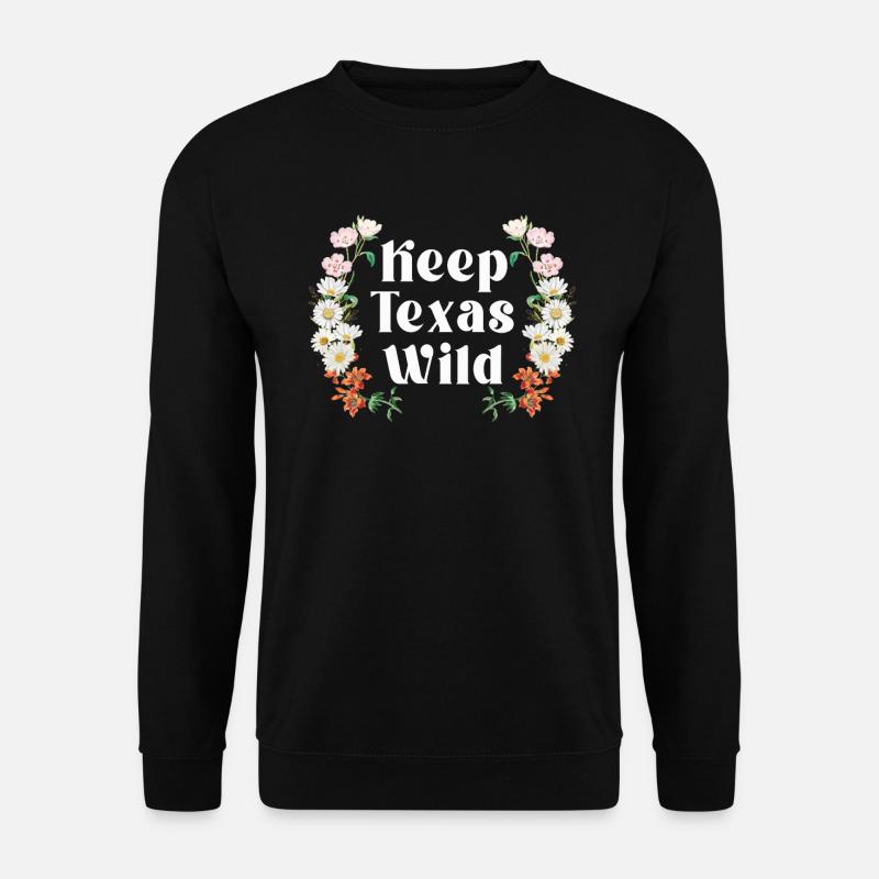 Wildflower Fields Wildflowers Bluebonnet - Unisex Sweatshirt - black