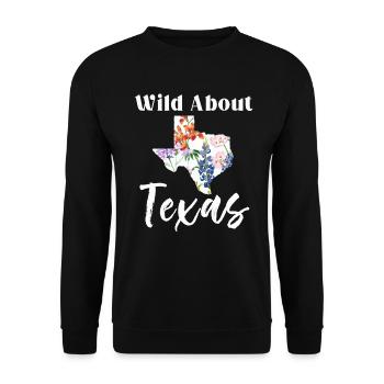 Wildflower Fields Wildflowers Bluebonnet - Unisex Sweatshirt - black - Front - Alina (178cm) & Michal (187cm)
