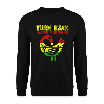 Sankofa Symbol Adinkra Ghana Black - Unisex Sweatshirt - black - Front - Alina (178cm) & Michal (187cm)