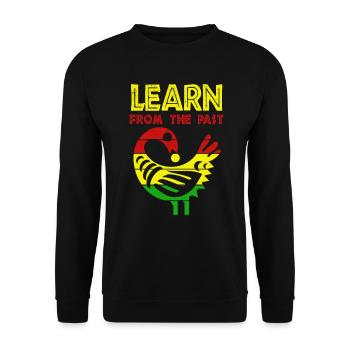 Sankofa Symbol Adinkra Ghana Black - Unisex Sweatshirt - black - Front - Alina (178cm) & Michal (187cm)