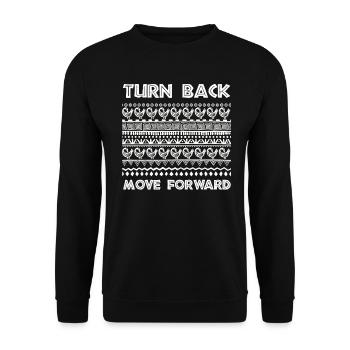 Sankofa Symbol Adinkra Ghana Black - Unisex Sweatshirt - black - Front - Alina (178cm) & Michal (187cm)