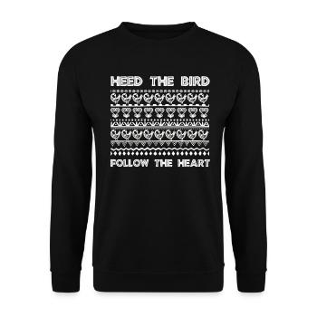 Sankofa Symbol Adinkra Ghana Black - Unisex Sweatshirt - black - Front - Alina (178cm) & Michal (187cm)