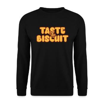 Taste The Biscuit Taste The Goodness - Unisex Sweatshirt - black - Front - Alina (178cm) & Michal (187cm)