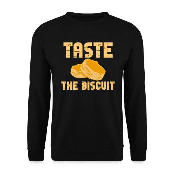 Taste The Biscuit Taste The Goodness - Unisex Sweatshirt - black - Front - Alina (178cm) & Michal (187cm)