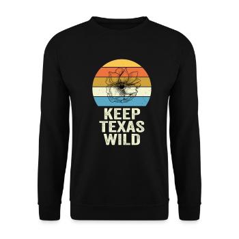 Wildflower Fields Wildflowers Bluebonnet - Unisex Sweatshirt - black - Front - Alina (178cm) & Michal (187cm)