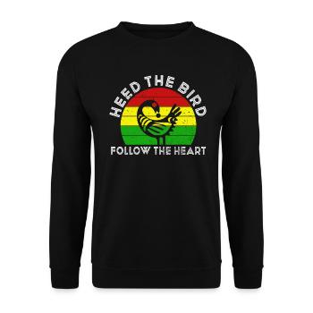 Sankofa Symbol Adinkra Ghana Black - Unisex Sweatshirt - black - Front - Alina (178cm) & Michal (187cm)