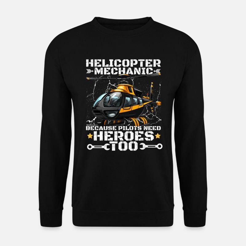 Hubschraubermechaniker-Heldenstolz - Unisex Pullover - Schwarz