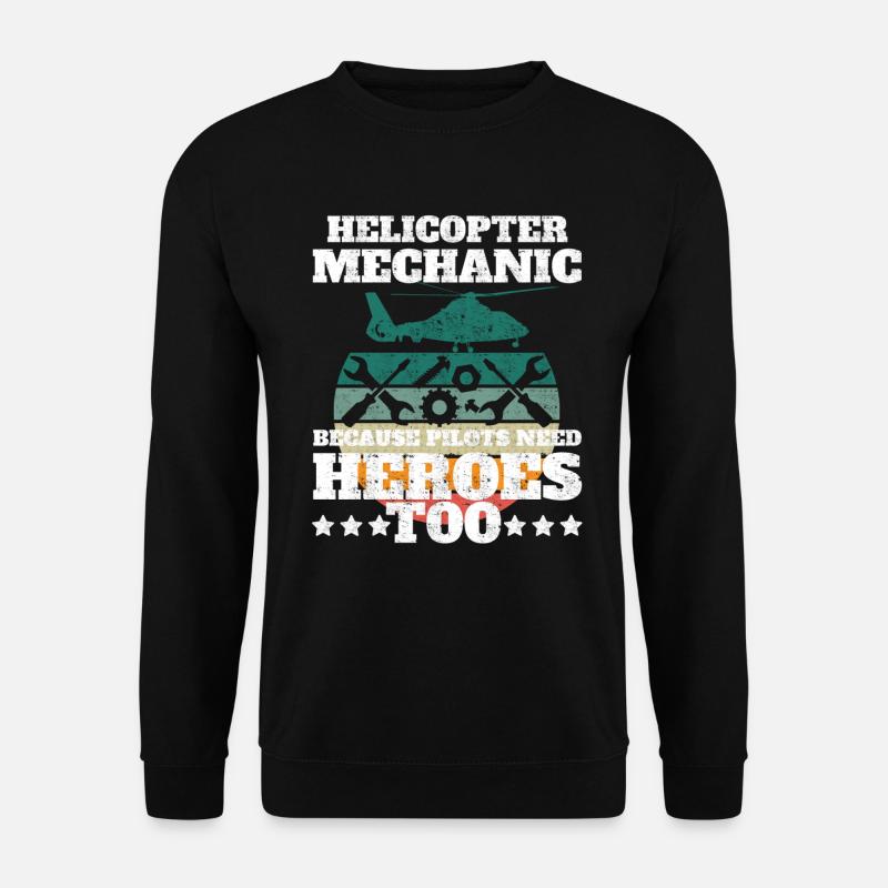 Hubschraubermechaniker-Heldenstolz - Unisex Pullover - Schwarz