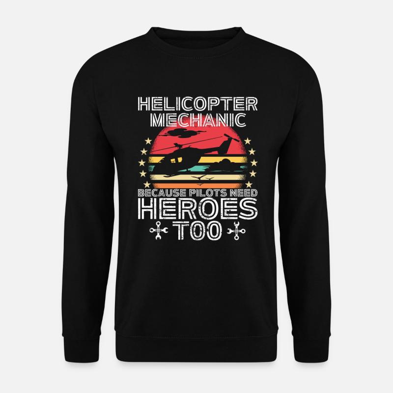 Héros mécaniciens d’hélicoptère Pride - Sweat-shirt Unisexe - noir
