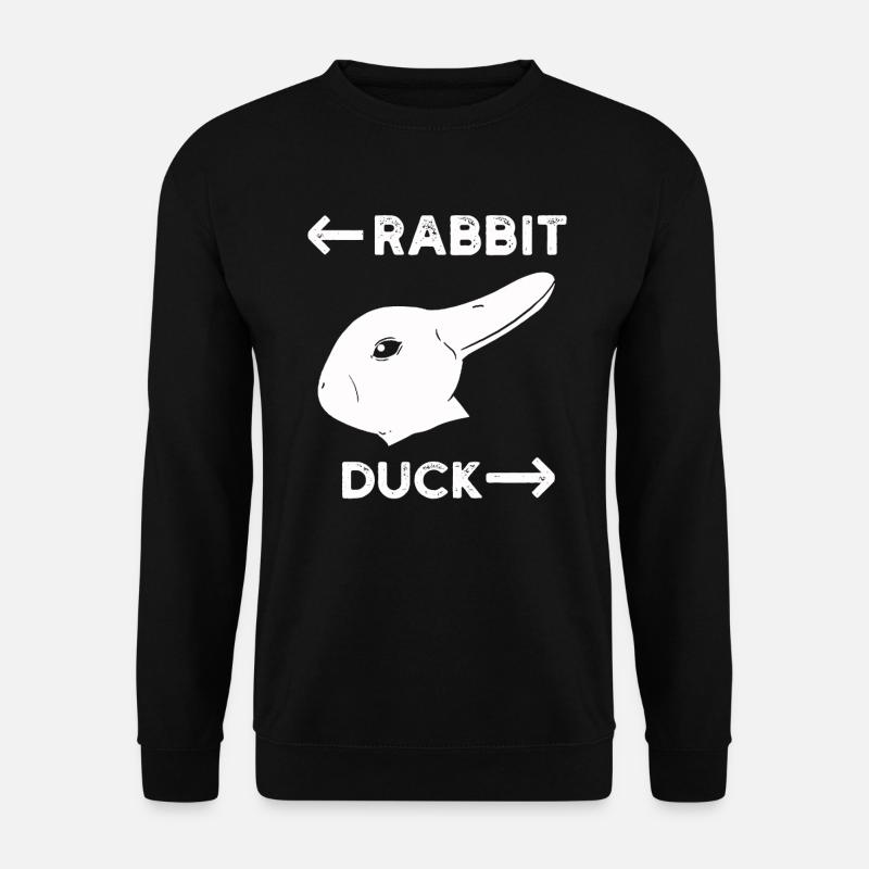 Wittgensteins Hasen-Enten-Illusion - Unisex Pullover - Schwarz