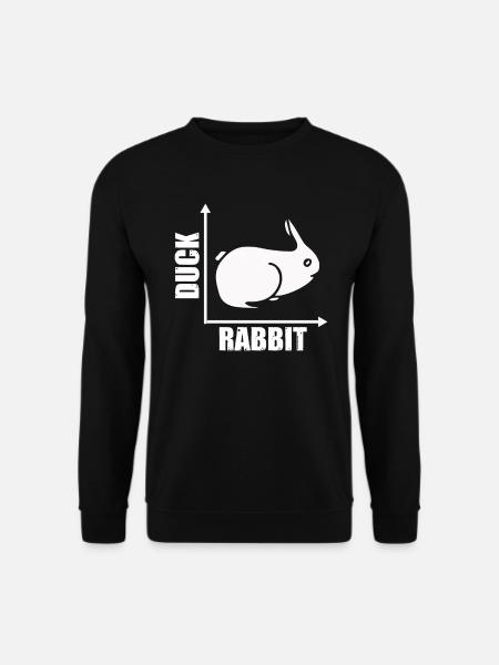 Wittgensteins Rabbit Duck Illusion - Unisex Sweatshirt - black