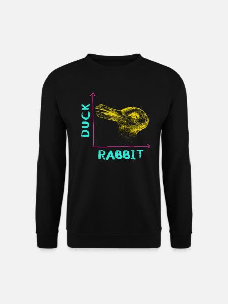 Wittgensteins Hasen-Enten-Illusion - Unisex Pullover - Schwarz