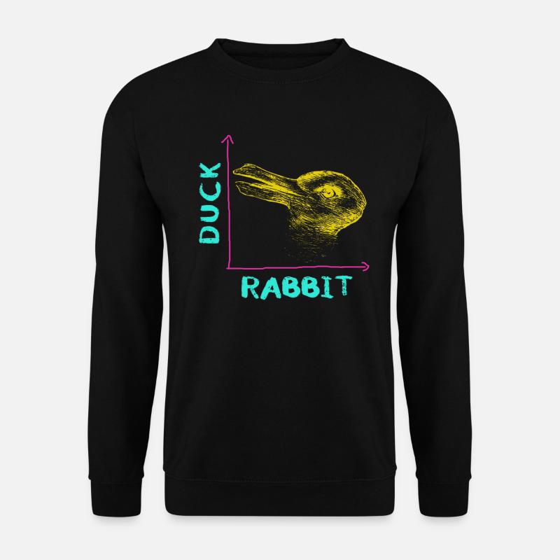 Wittgensteins Rabbit Duck Illusion - Unisex Sweatshirt - black