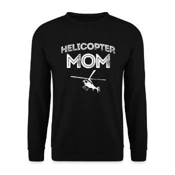Helikopter Eltern Lustige Helikoptermutter - Unisex Pullover - Schwarz - Vorne - Alina (178cm) & Michal (187cm)
