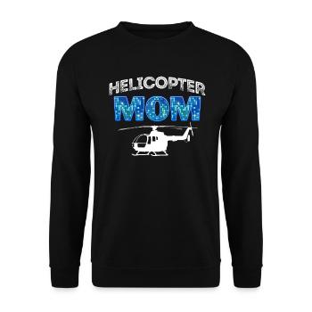 Helikopter Eltern Lustige Helikoptermutter - Unisex Pullover - Schwarz - Vorne - Alina (178cm) & Michal (187cm)