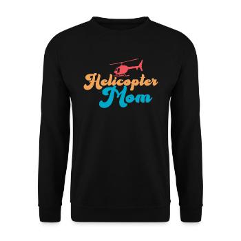 Helikopter Eltern Lustige Helikoptermutter - Unisex Pullover - Schwarz - Vorne - Alina (178cm) & Michal (187cm)