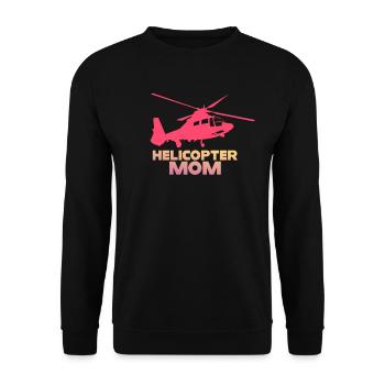 Helikopter Eltern Lustige Helikoptermutter - Unisex Pullover - Schwarz - Vorne - Alina (178cm) & Michal (187cm)
