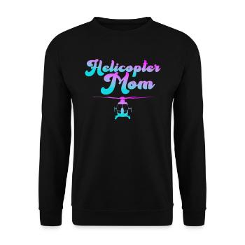 Helikopter Eltern Lustige Helikoptermutter - Unisex Pullover - Schwarz - Vorne - Alina (178cm) & Michal (187cm)