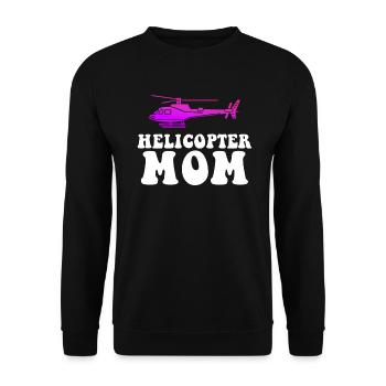 Helikopter Eltern Lustige Helikoptermutter - Unisex Pullover - Schwarz - Vorne - Alina (178cm) & Michal (187cm)