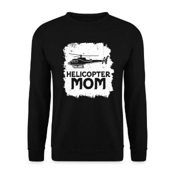 Helikopter Eltern Lustige Helikoptermutter - Unisex Pullover - Schwarz - Vorne - Alina (178cm) & Michal (187cm)