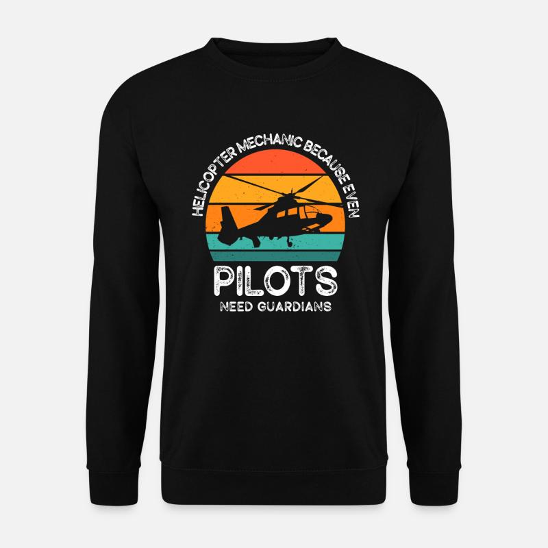 Helicopter Mechanic Guardian Pride - Unisex Sweatshirt - black