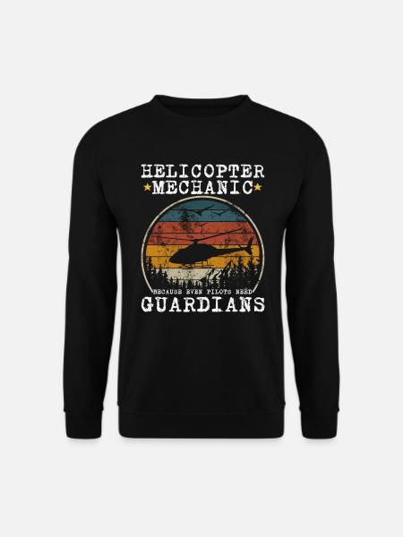 Helicopter Mechanic Guardian Pride - Unisex Sweatshirt - black