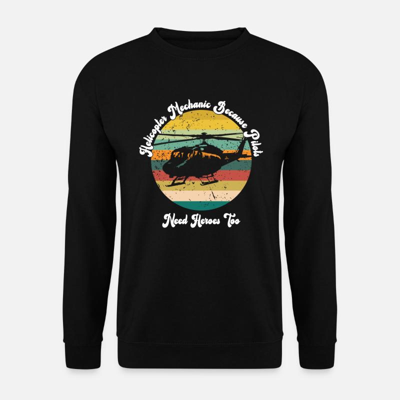 Héros mécaniciens d’hélicoptère Pride - Sweat-shirt Unisexe - noir