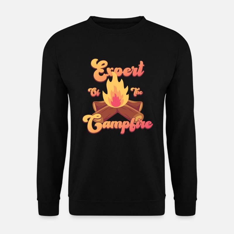 Experte für Camping-Experten am Lagerfeuer - Unisex Pullover - Schwarz