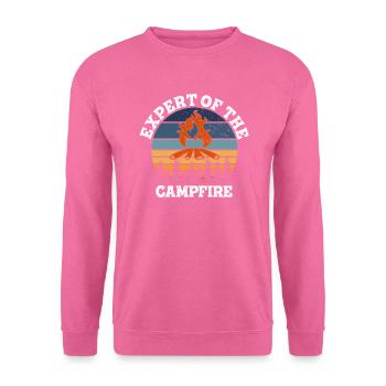Experte für Camping-Experten am Lagerfeuer - Unisex Pullover - Pink - Vorne