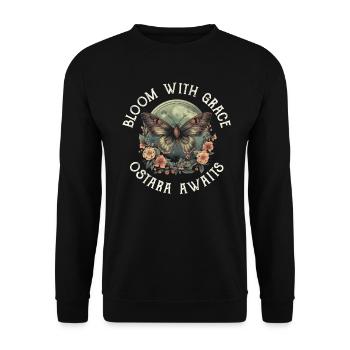 Ostara Witch Moon Eostre Printemps Oriental - Sweat-shirt Unisexe - noir - Devant - Alina (178cm) & Michal (187cm)