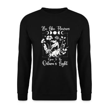 Ostara Witch Moon Eostre Spring Eastern - Unisex Sweatshirt - black - Front - Alina (178cm) & Michal (187cm)