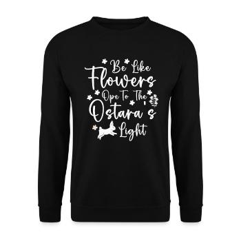 Ostara Witch Moon Eostre Spring Eastern - Unisex Sweatshirt - black - Front - Alina (178cm) & Michal (187cm)