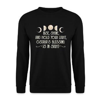 Ostara Witch Moon Eostre Printemps Oriental - Sweat-shirt Unisexe - noir - Devant - Alina (178cm) & Michal (187cm)