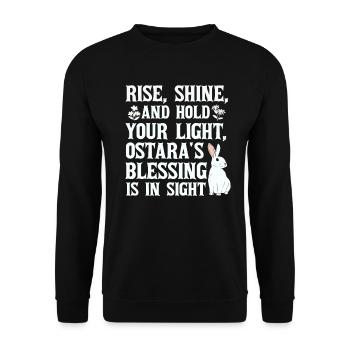 Ostara Witch Moon Eostre Printemps Oriental - Sweat-shirt Unisexe - noir - Devant - Alina (178cm) & Michal (187cm)