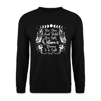 Ostara Witch Moon Eostre Spring Eastern - Unisex Sweatshirt - black - Front - Alina (178cm) & Michal (187cm)