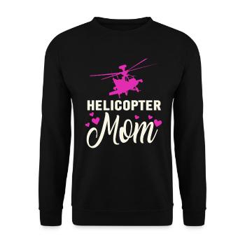 Helikopter Eltern Lustige Helikoptermutter - Unisex Pullover - Schwarz - Vorne - Alina (178cm) & Michal (187cm)