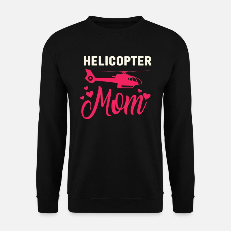Helikopter Eltern Lustige Helikoptermutter - Unisex Pullover - Schwarz