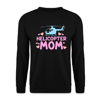 Helikopter Eltern Lustige Helikoptermutter - Unisex Pullover - Schwarz - Vorne - Alina (178cm) & Michal (187cm)