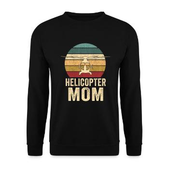 Helikopter Eltern Lustige Helikoptermutter - Unisex Pullover - Schwarz - Vorne - Alina (178cm) & Michal (187cm)
