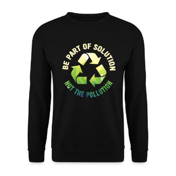 No Littering Anti Littering Earth Day - Unisex Sweatshirt - black - Front - Alina (178cm) & Michal (187cm)