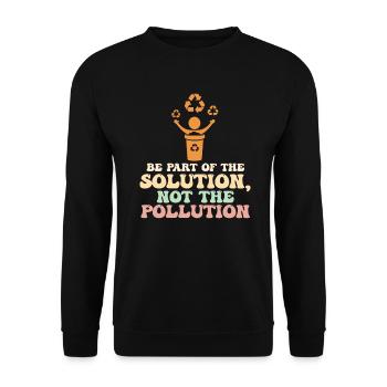 No Littering Anti Littering Earth Day - Unisex Sweatshirt - black - Front - Alina (178cm) & Michal (187cm)