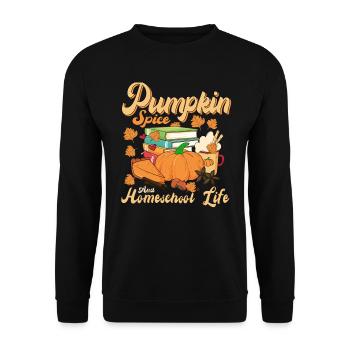 Épices à la citrouille et vie à la maison - Sweat-shirt Unisexe - noir - Devant - Alina (178cm) & Michal (187cm)