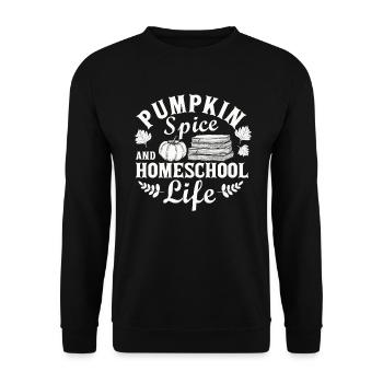 Pumpkin Spice And Homeschool Life - Unisex Sweatshirt - black - Front - Alina (178cm) & Michal (187cm)