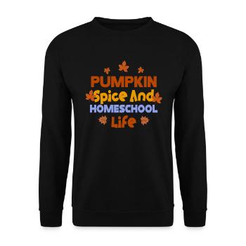 Pumpkin Spice And Homeschool Life - Unisex Sweatshirt - black - Front - Alina (178cm) & Michal (187cm)