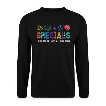 Spéciaux La meilleure partie de la journée - Sweat-shirt Unisexe - noir - Devant - Alina (178cm) & Michal (187cm)