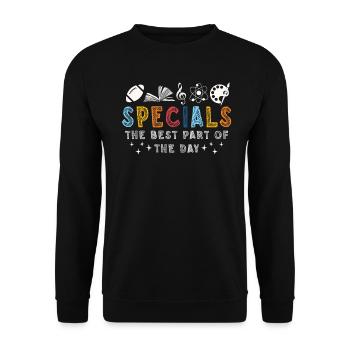 Spéciaux La meilleure partie de la journée - Sweat-shirt Unisexe - noir - Devant - Alina (178cm) & Michal (187cm)